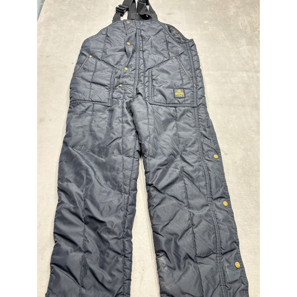 RefrigiWear Quilted Insulated Bib Overalls Black Work Safety Gear Men Large